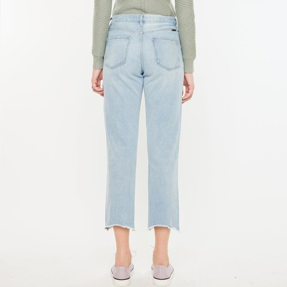 KanCan Sierra High Rise Straight Leg Jeans, Light Wash Distressed, 9 / 28 - Picture 2 of 14
